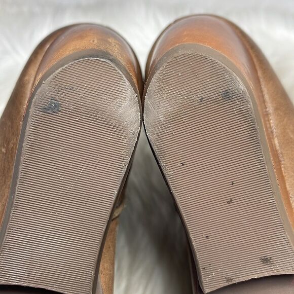 Kork-Ease Natalya Dark Tan Distressed Leather Side Zip Booties Sz 7.5 - Picture 8 of 8